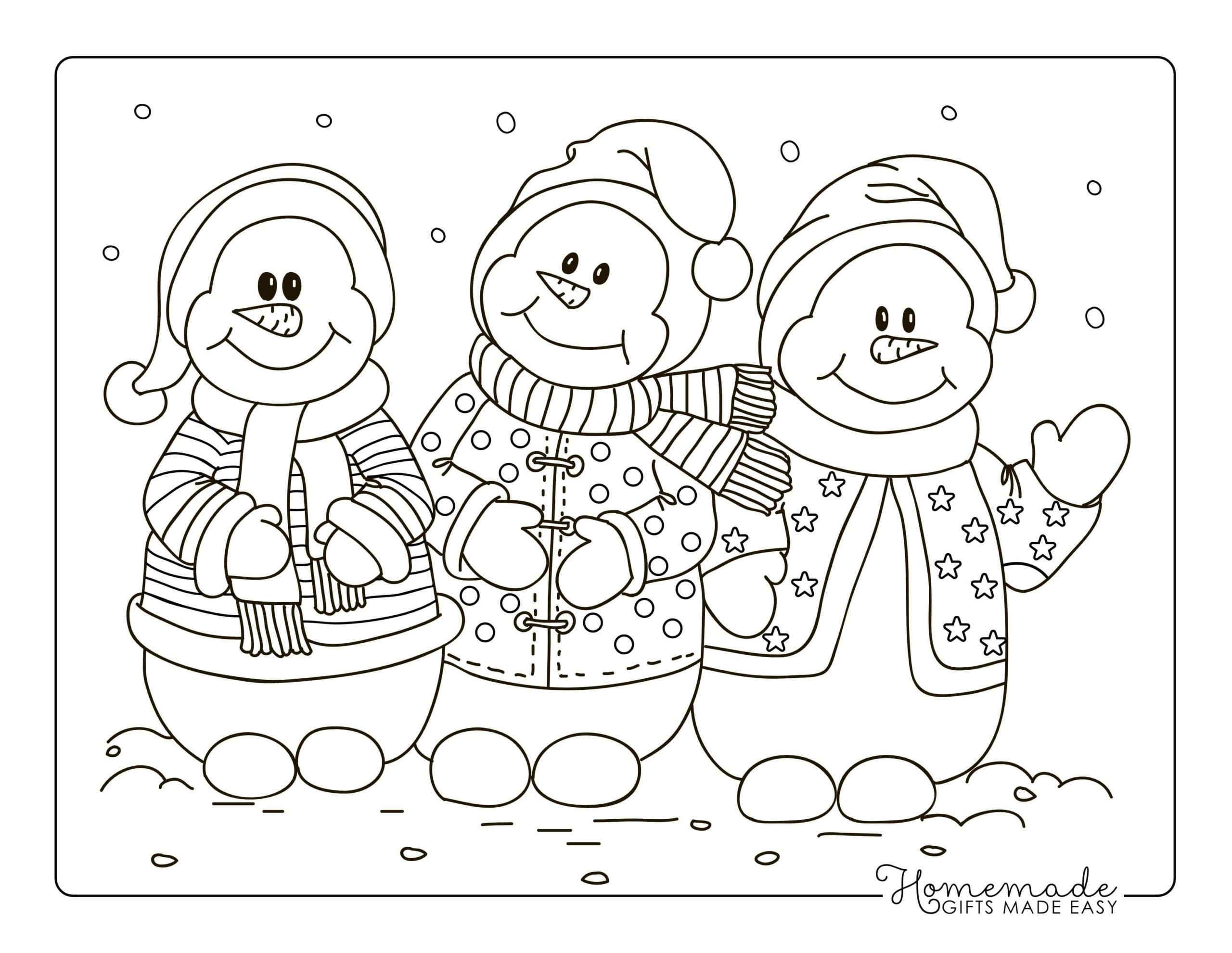 25 printable snowman coloring pages anyone can enjoy - happier human
